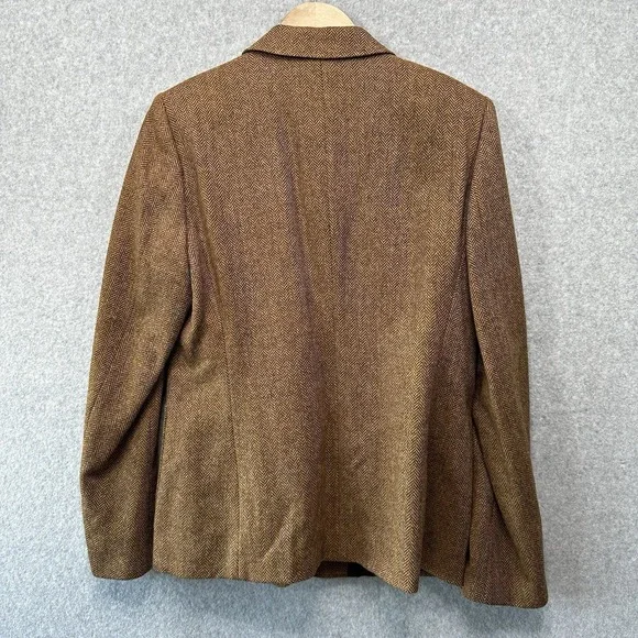 Malo Mens Virgin Fleece Wool One Button Blazer Sport Coat Herringbone 36‎ Small